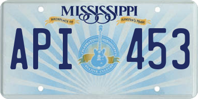 MS license plate API453