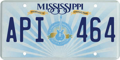 MS license plate API464