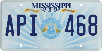 MS license plate API468