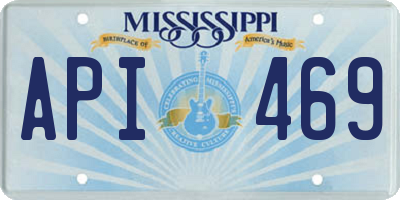 MS license plate API469