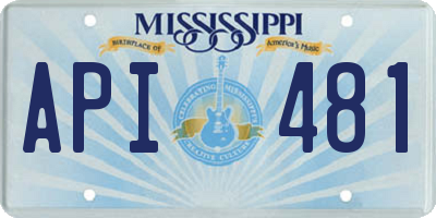 MS license plate API481