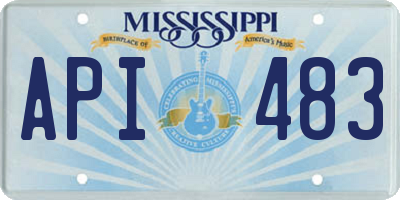 MS license plate API483