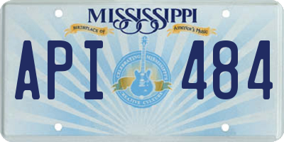 MS license plate API484