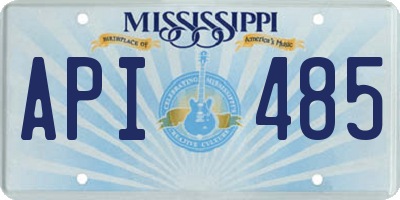 MS license plate API485