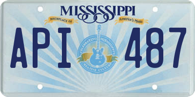 MS license plate API487