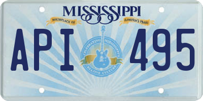 MS license plate API495