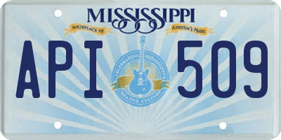 MS license plate API509