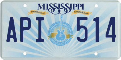 MS license plate API514