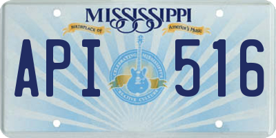 MS license plate API516