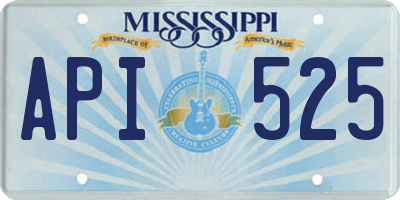 MS license plate API525