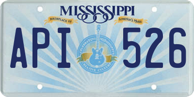 MS license plate API526