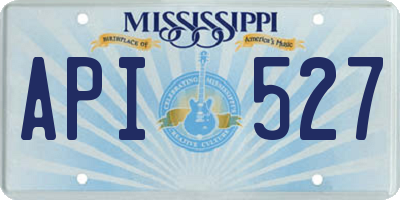 MS license plate API527