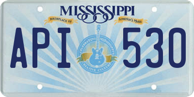 MS license plate API530