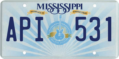 MS license plate API531