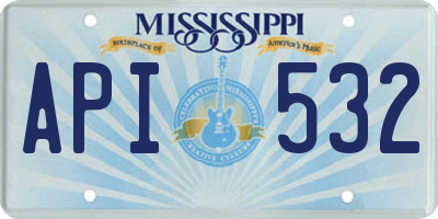 MS license plate API532