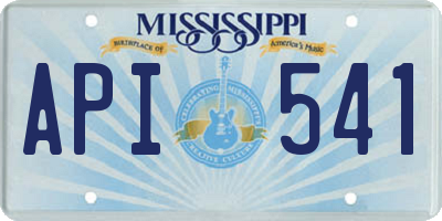 MS license plate API541