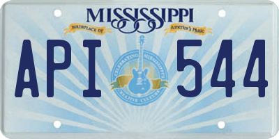 MS license plate API544