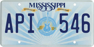 MS license plate API546
