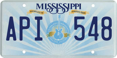 MS license plate API548