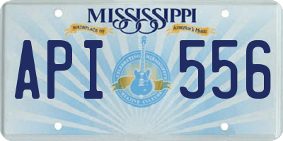 MS license plate API556