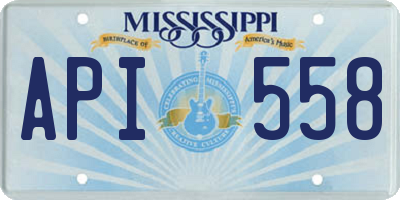 MS license plate API558