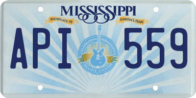 MS license plate API559