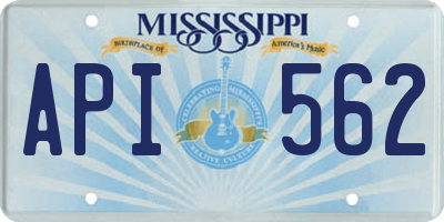 MS license plate API562