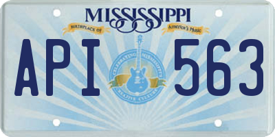 MS license plate API563