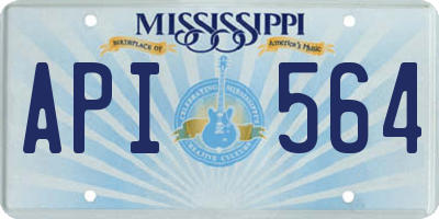 MS license plate API564