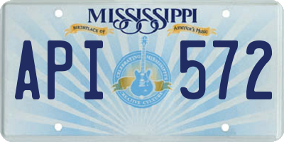 MS license plate API572