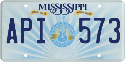 MS license plate API573