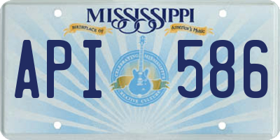MS license plate API586