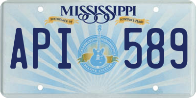 MS license plate API589