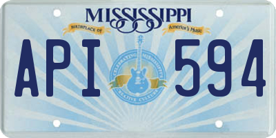 MS license plate API594