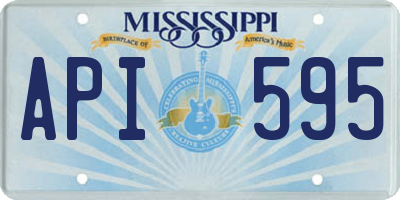 MS license plate API595