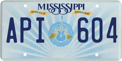 MS license plate API604