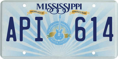 MS license plate API614