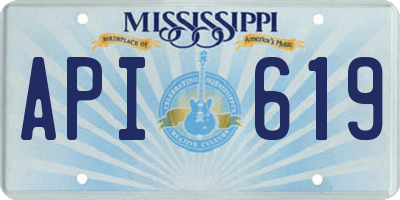 MS license plate API619