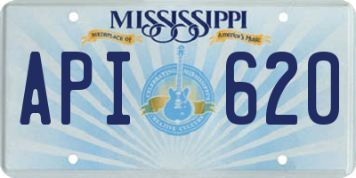 MS license plate API620