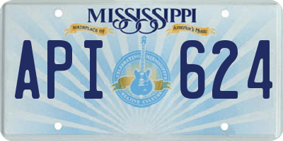 MS license plate API624