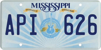 MS license plate API626