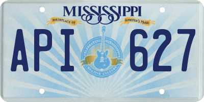 MS license plate API627