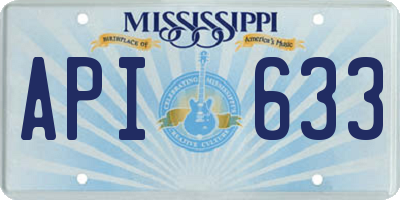 MS license plate API633