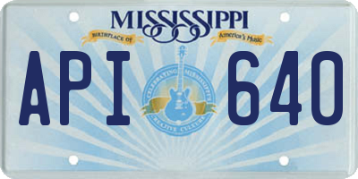 MS license plate API640