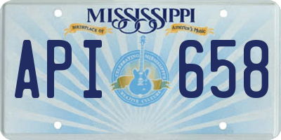 MS license plate API658