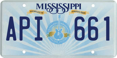 MS license plate API661