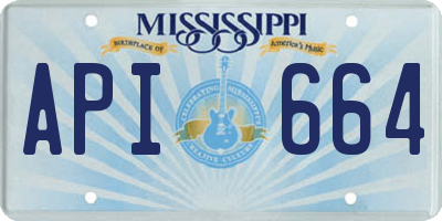 MS license plate API664