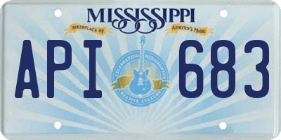 MS license plate API683