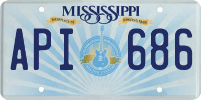 MS license plate API686