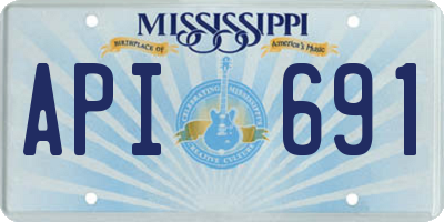 MS license plate API691